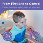 Dental Bite Blocks Kit - Jaw Grading for Optimal Oral Motor Skills Development | Suitable for Kids and Adults Seeking Enhanced Jaw Stability and Control - Purple (2 Pack)