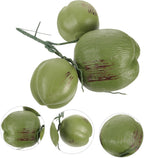 Artificial Coconuts Fake Fruit Photo Props for Farmhouse Decorations Tropical Creative Simulated Coconut Ornaments Luau Theme Decorations