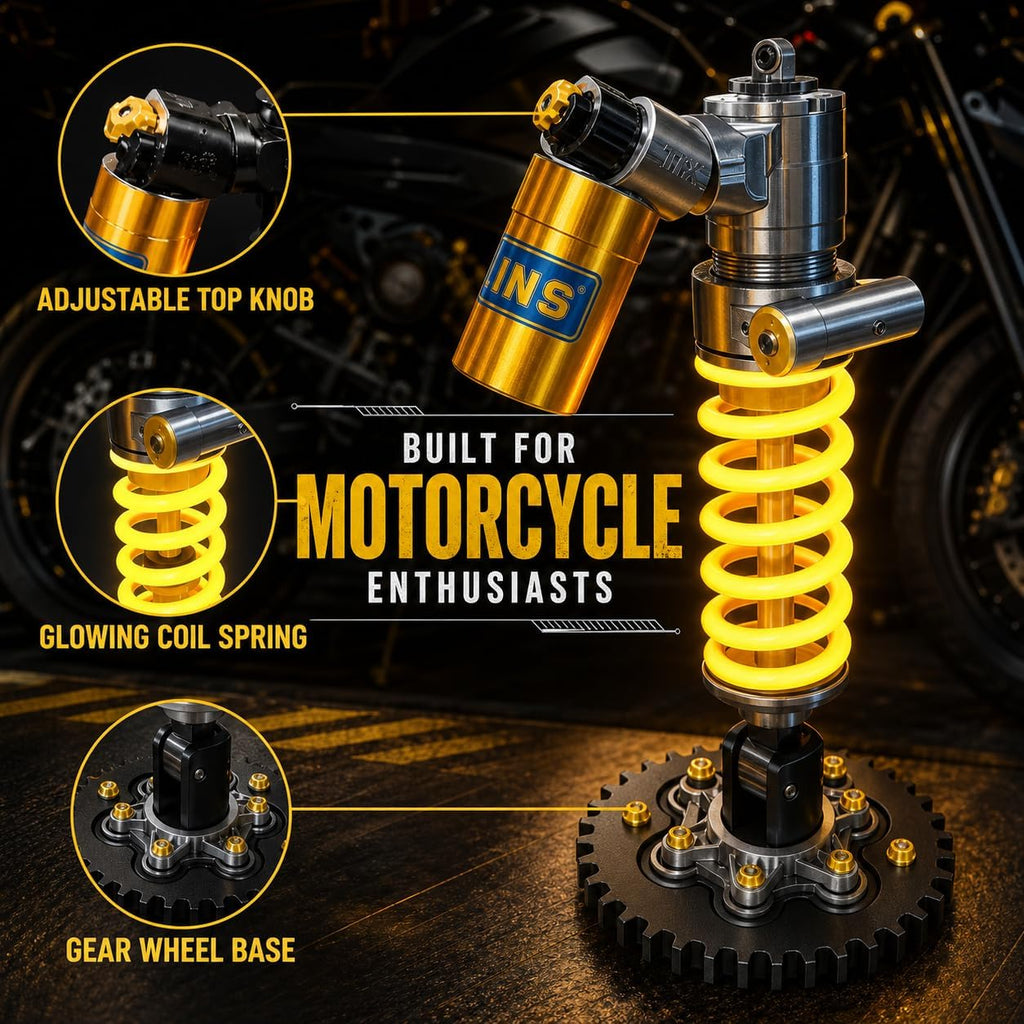 Motorcycle Shock Absorber Desk Lamp, Adjustable Gaming Desk Light