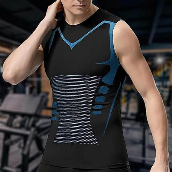 Men's Compression Shirt Vest, Quick-Dry Breathable Sleeveless Shirts, Feel The Power of Confidence, Shape & Control