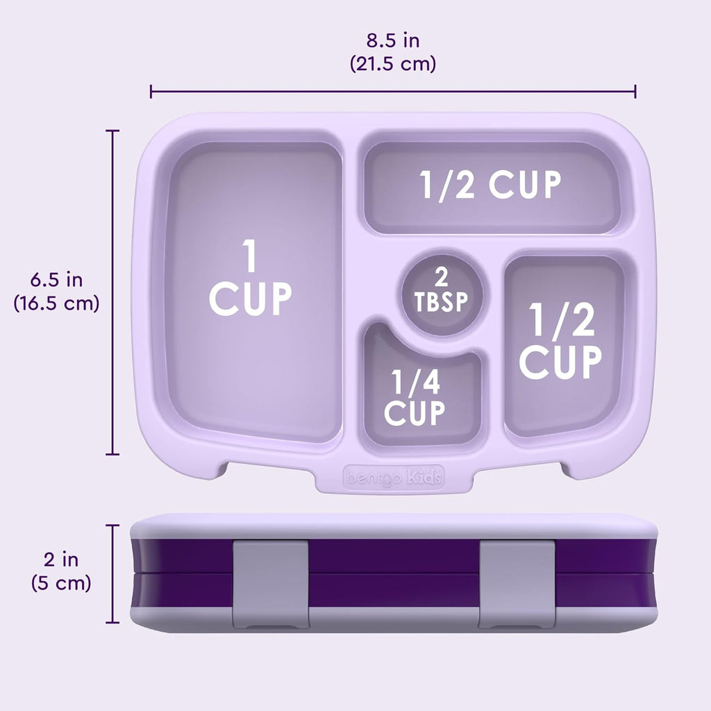 Kids Prints Leak-Proof 5-Compartment Bento Lunch Box
