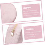 Pink Jewelry Box Portable Travel Case Xmas for Girlfriends Lint Lined, Holds Necklace Bracelet Earrings Rings Pendants, Stylish Shape for Journey and Valentine Gifting