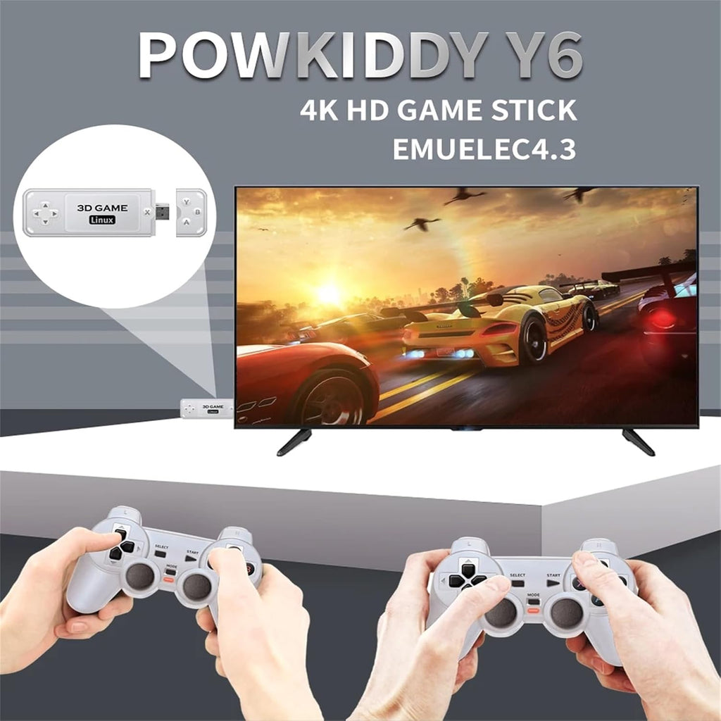 WUYJTIF Y6 4K Retro Gaming Console 128G 10000+ Games Wireless Controller