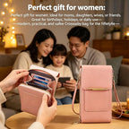 Touchscreen Phone Crossbody Bag, Anti Theft Leather Purse for Women, Compact Touchscreen Crossbody Wallet