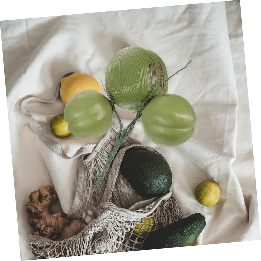 Artificial Coconuts Fake Fruit Photo Props for Farmhouse Decorations Tropical Creative Simulated Coconut Ornaments Luau Theme Decorations