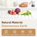 Diatomaceous Earth Large Stone Drying Mat for Kitchen Counter 24x16 Inch