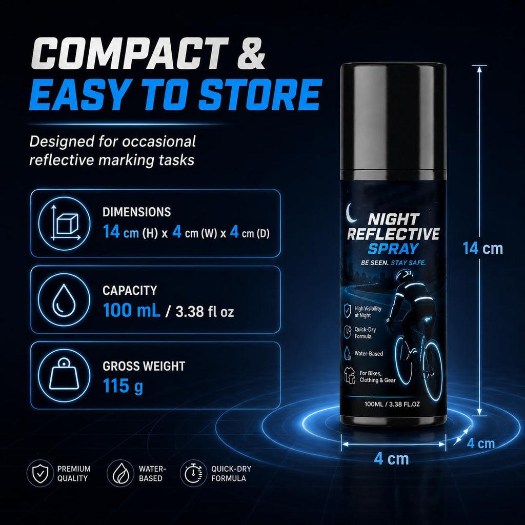 Reflective Spray Paint, Clear Night Coating, Weather-Resistant, 100 mL (2 Pcs)