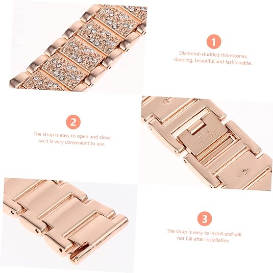 Stylish Diamond Watch Band Watch Replacement for Watch3 Fashionable Wristb