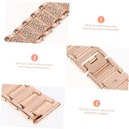 Stylish Diamond Watch Band Watch Replacement for Watch3 Fashionable Wristb