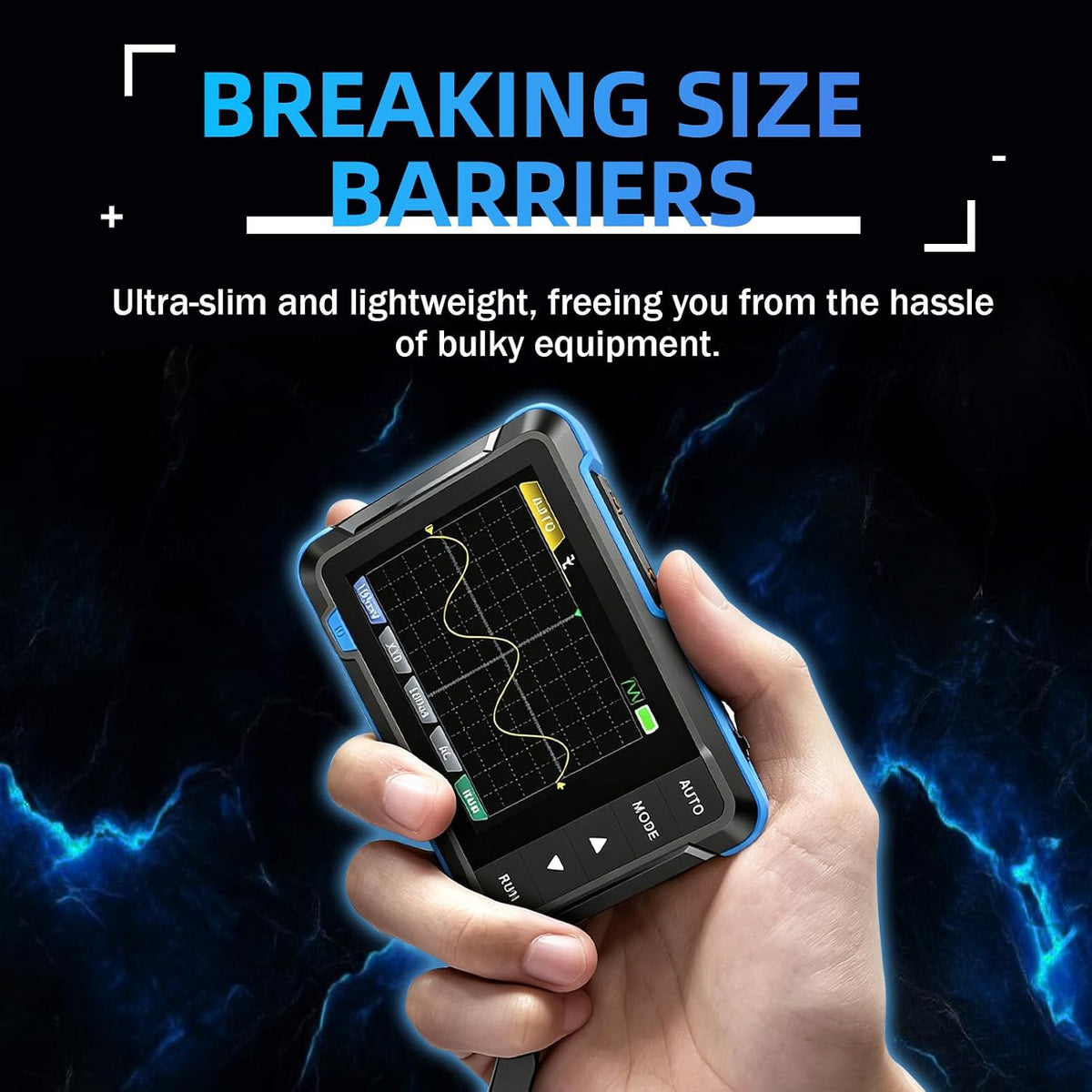 DSO152 Handheld Oscilloscope, 200KHz Digital Oscilloscope with 2.8-Inch Screen & 10X Probe