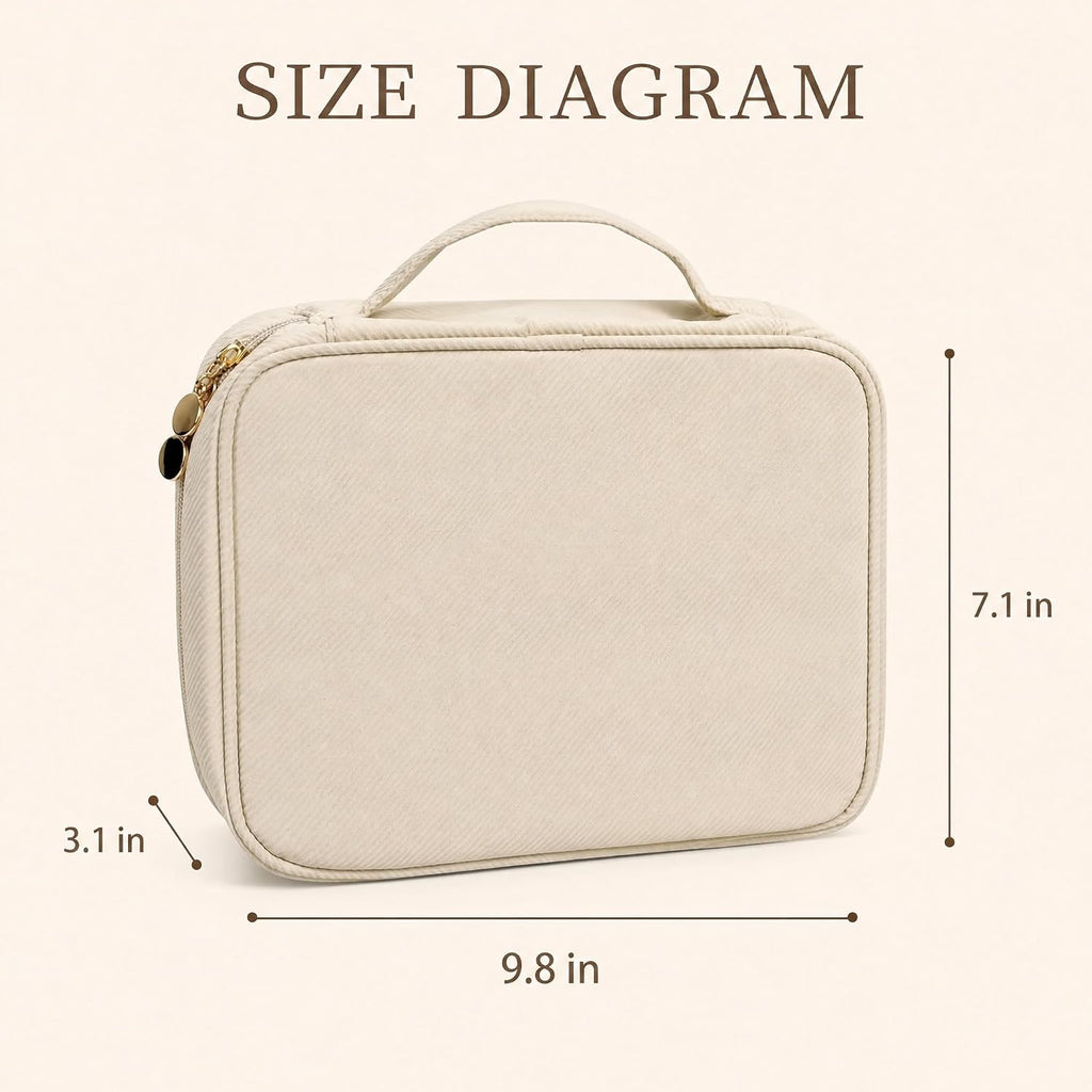 Travel Jewelry Organizer Case with 36 Clear Zipper Velvet Pouches and Detachable Pages