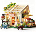 Flower House Building Blocks, Botanical Greenhouse Set with LED Light, 832 Pieces