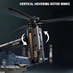 Military Helicopter Building Blocks, V-22 Osprey Model Kit, 1,486 Pieces
