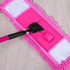 2pcs Metal Dust Mop Head Clamp for Flat Mop Base Plates Black Metal Frame, User Friendly Installation, Flexible Maneuvering around Furniture, for Laminate Kitchen Floors Offices