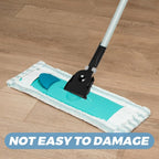 2pcs Metal Dust Mop Head Clamp for Flat Mop Base Plates Black Metal Frame, User Friendly Installation, Flexible Maneuvering around Furniture, for Laminate Kitchen Floors Offices