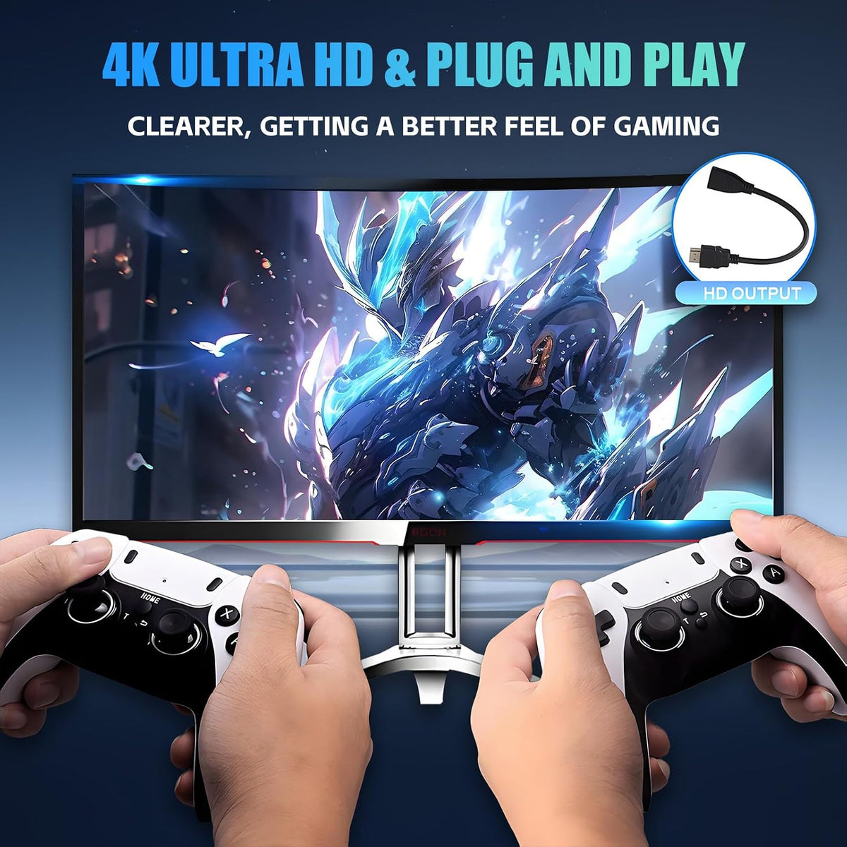 Retro Game Stick 4K, 128G Retro Gaming Console