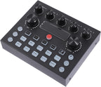 External Sound Card for Computer and Tablet, 800ma Black Iron Independent Reverb Adjustment, Professional Voice Control, Compatible with Mobile Phones and Adults