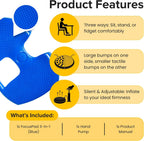 Special Needs Essentials FocusPad 3-in-1 | Blue Bouncy Chair | Sensory Foot Cushion | Therapy Tools for Kids and Adults with ADHD & Autism (Blue)