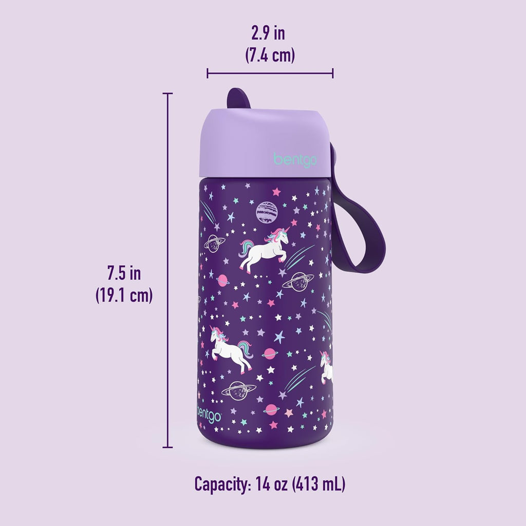 Kids Stainless Steel Water Bottle, Replacement Straws Set