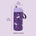 Kids Stainless Steel Water Bottle, Replacement Straws Set