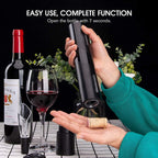ueecool Electric Wine Opener Set, 4-Piece Automatic Corkscrew Gift Set with LED Light