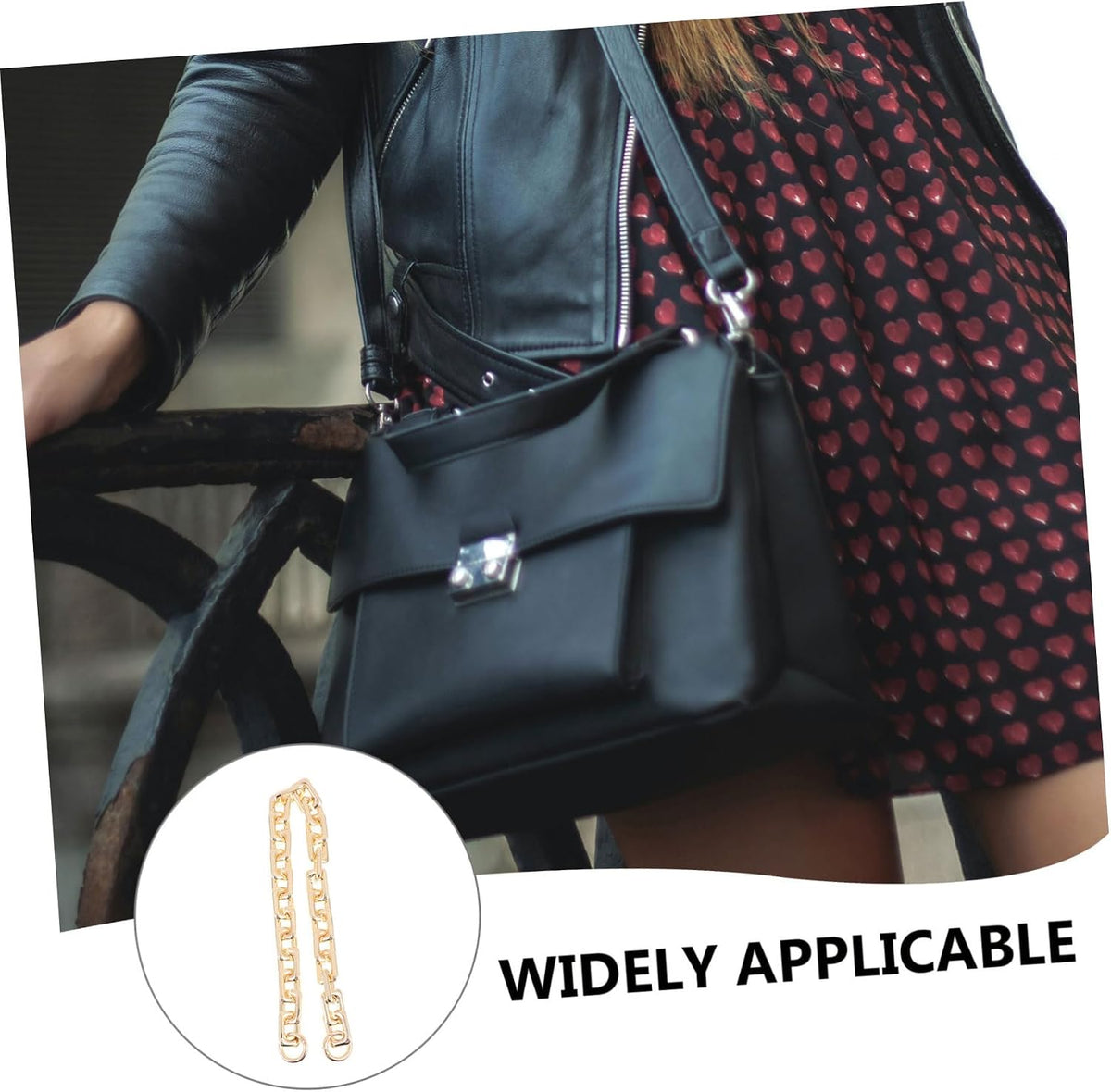 Women Zinc Alloy Bag Shoulder Chain Pearl Design Golden Fashion Purse Handle Replacement, Lightweight Compact Carry, Vacation School Use, Chic Unique Appearance