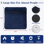 Double-Sided Electric Foot Warmer, LCD Display Foot Heating Pad, Navy