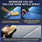 Car Coating Spray Quick Shine Protection For Auto Surfaces (3 Pcs) Creates A Glossy Finish While Refreshing Vehicle Surfaces Without Traditional Washing Steps.