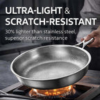 Pure Titanium Frying Pan & Cookware (With lid, 26cm)