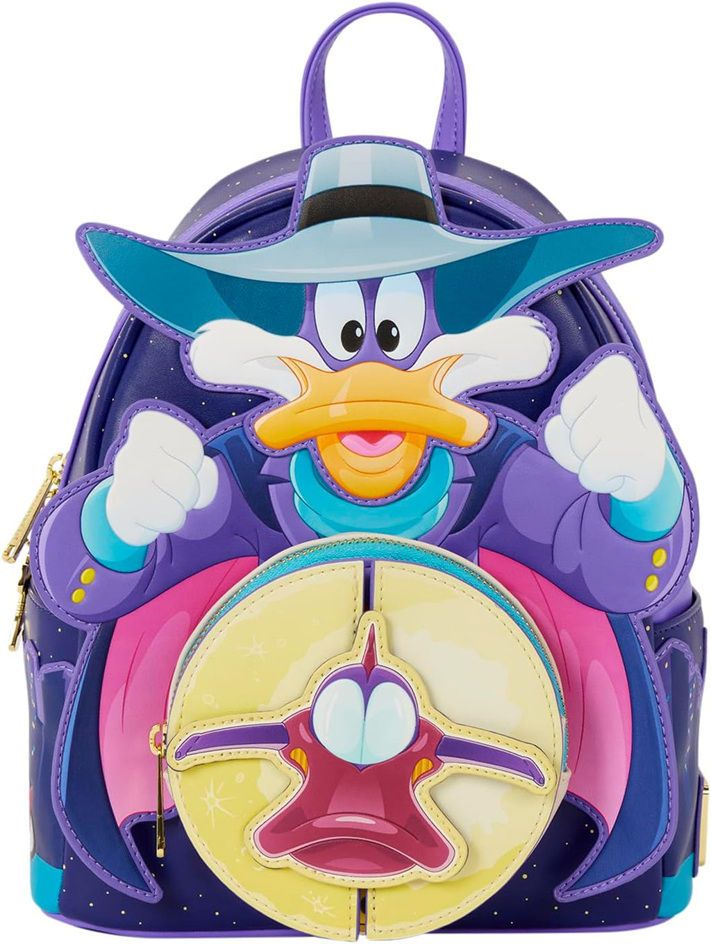 Darkwing Duck - Glow-in-the-Dark - Mini Backpack with Enamel Zipper Charm - Exclusive in-House Artwork - Collectible Bags