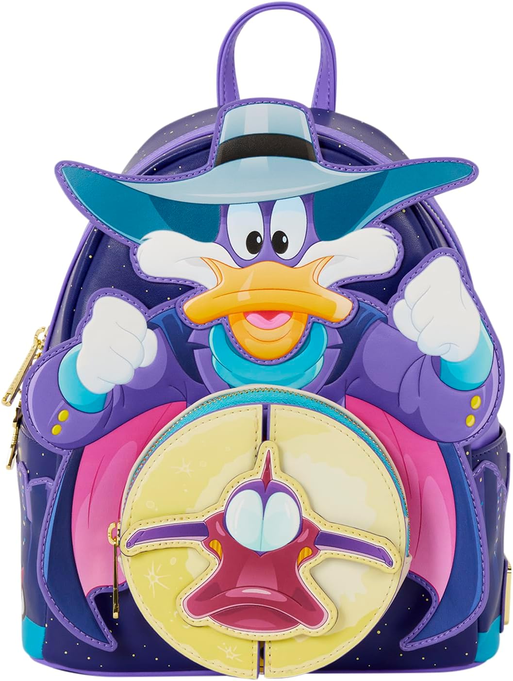 Darkwing Duck - Glow-in-the-Dark - Mini Backpack with Enamel Zipper Charm - Exclusive in-House Artwork - Collectible Bags