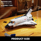 Space Shuttle Building Block Set, Translucent Spaceship Toy, 536PCS Gift for Adults & Boys