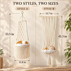 Macrame Cat Bed Hanging, Handwoven Boho Hanging Cat Bed