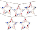 Patriotic Stars Patio Light Set - 5.25ft - White Wire - 5ct