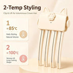 Root Lifter Hair Clip Heated Styling Tool For Hair Volume (Off White) Adds Lift At Hair Roots For Fuller Looking Styles, Ideal For Fine And Thick Hair