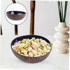 Natural Coconut Shell Bowl Handcrafted Storage Bowl for Candy Nuts and Fruits Decorative Key Keeper and Lightweight Design Pattern
