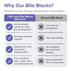Dental Bite Blocks Kit - Jaw Grading for Optimal Oral Motor Skills Development | Suitable for Kids and Adults Seeking Enhanced Jaw Stability and Control - Purple (2 Pack)
