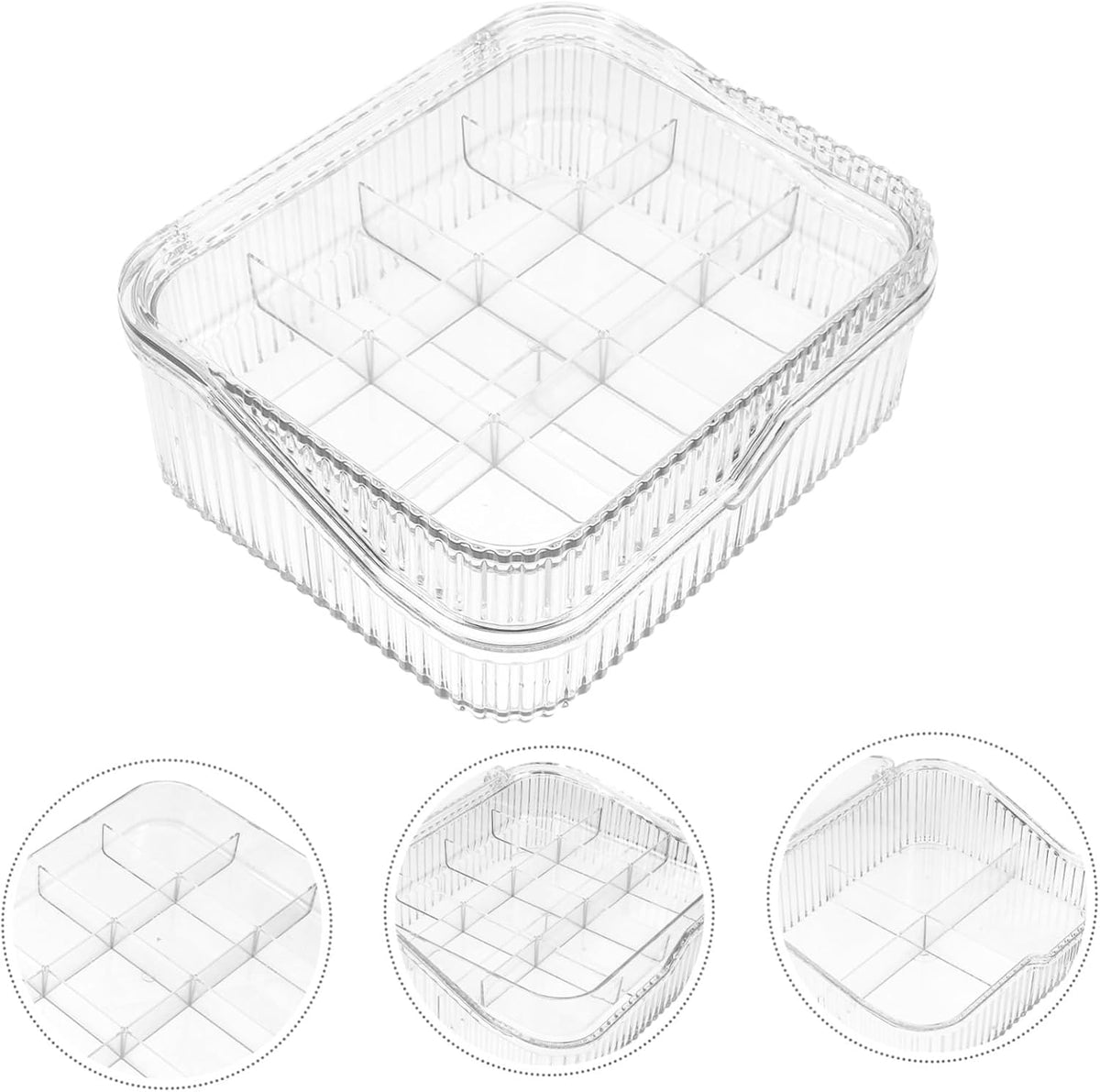 2-tier Jewelry Storage Box 16-compartment Organizer Ps Lightweight Detachable Drawer Design, Bedroom Vanity Use, Cover, Space-saving Desktop Holder