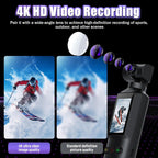 X8 4K Vlogging Camera, WiFi Pocket Camera with Rotatable Lens