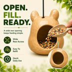Squirrel Head Feeder, Funny Animal Face Hanging Wildlife Feeder (1) Creates An Amusing Close-Up View While Wildlife Eats, Ideal For Casual Outdoor Watching
