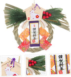 Japanese Style Year Hanging Decoration Straw Wreath Pendant for Festive Home Decor for Year Celebrations and Traditional Japanese Celebrations