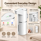 Automatic Foaming Soap Dispenser, Touchless Hand Soap Dispenser 350mL automatic foam soap dispenser with sensor, 3 foam levels and Type-C charging for kitchen and bathroom