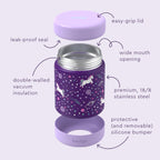 Kids Stainless Steel Food Jar and Reusable Stainless Steel Utensils Set