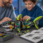 Mechanical Shark Building Set, Glow Shark Model with Rotatable Joints & Stand