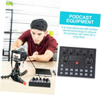 External Sound Card for Computer and Tablet, 800ma Black Iron Independent Reverb Adjustment, Professional Voice Control, Compatible with Mobile Phones and Adults