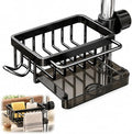 kitchen sink faucet organizer, Aluminum Rack with Removable Drip Tray