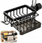 kitchen sink faucet organizer, Aluminum Rack with Removable Drip Tray