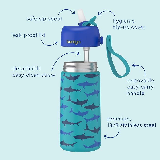 2-in-1 Backpack & Insulated Lunch Bag Set With Stainless Steel Water Bottle