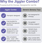 Jiggler Oral Motor Tool for Kids - Oral Facial Massager, Sensory Awareness for Jaw & Lips, Calming Vibration for Speech & Feeding | Dragon & Frog, Set of 2