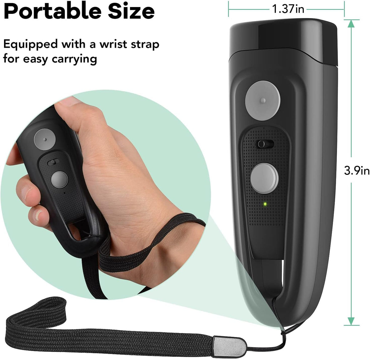 Rechargeable Ultrasonic Dog Bark Deterrent, 16.5ft Anti-Barking Device with Dual LED Flashlight & Clicker